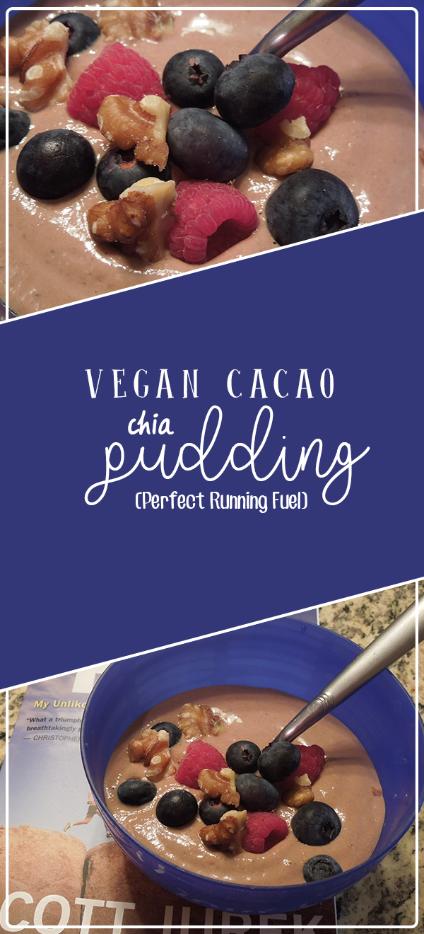 Vegan chocolate chia pudding - a dairy free, high protein dessert