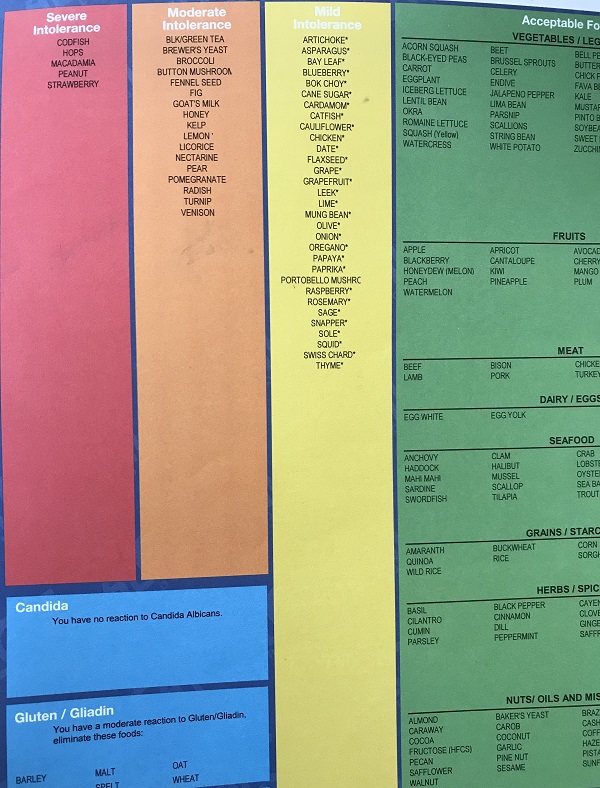 ALCAT test results