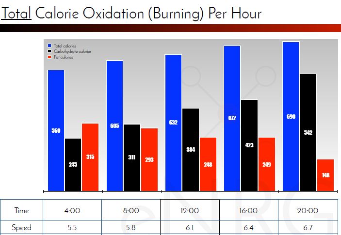 calories burned running