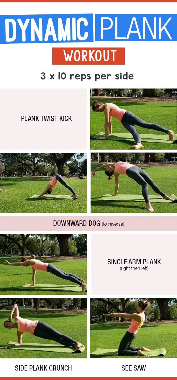 Dynamic Plank Workout - Total Ab Workout that also hits other muscles