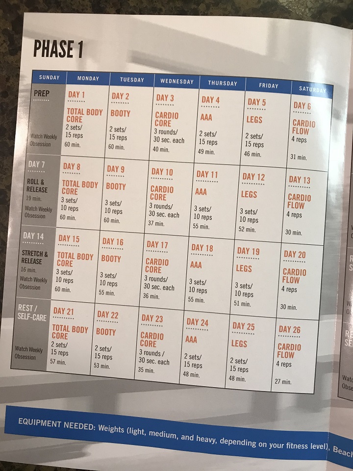 80 day obsession calendar