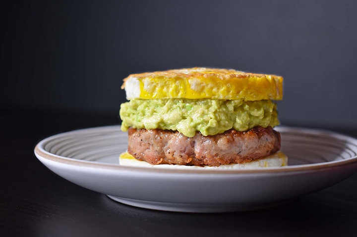 high protein breakfast sandwich