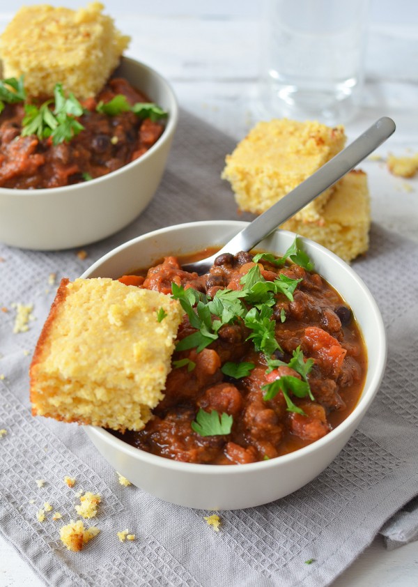 Vegan Pumpkin Chili from Delish Knowledge