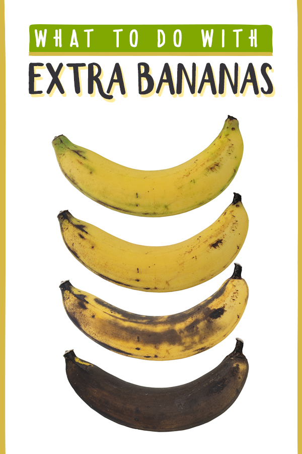 Tons of recipes and quick tips for what to do when you've got too many bananas, bananas going bad and need to find ways to use them