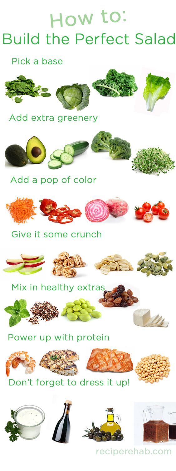 filling salads for lunch