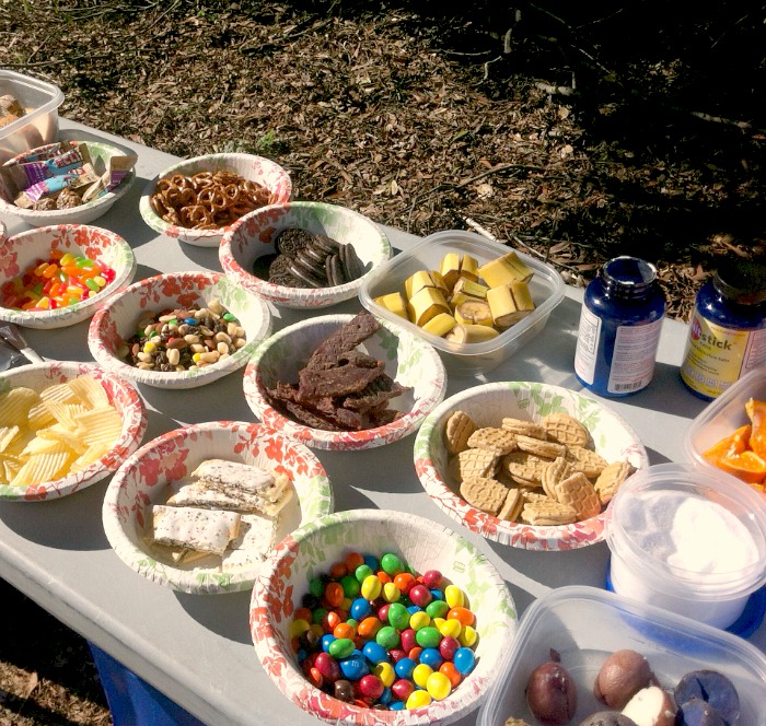 Foods at an ultramarathon aid station
