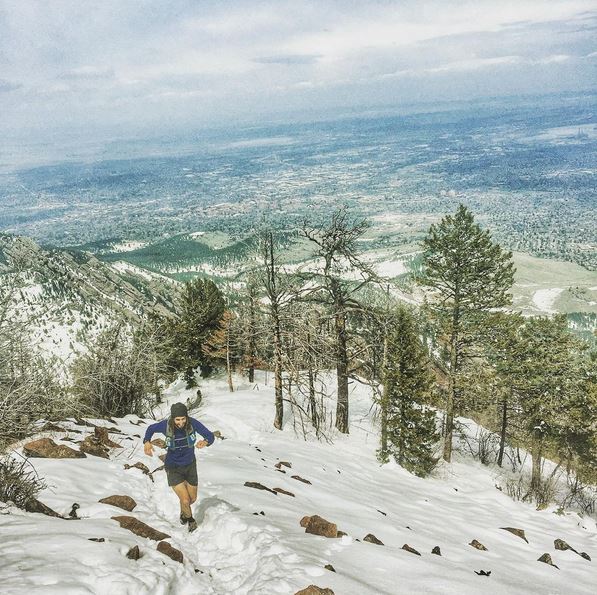 Snow mountain running Nicklaus Combs