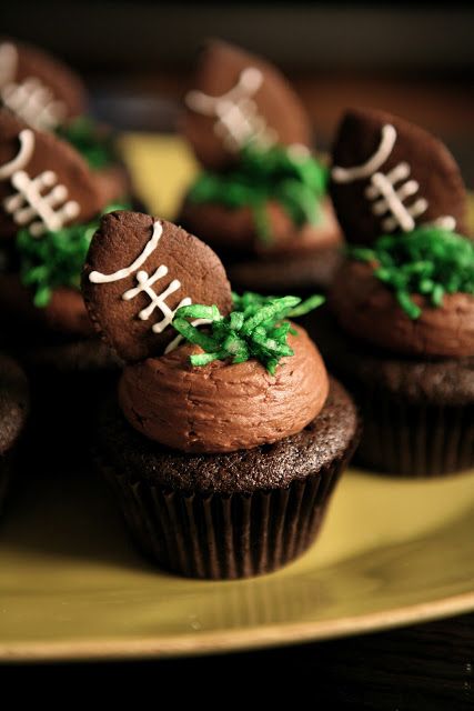 Football themed cupcake recipe for the big game - how to make it healthier too