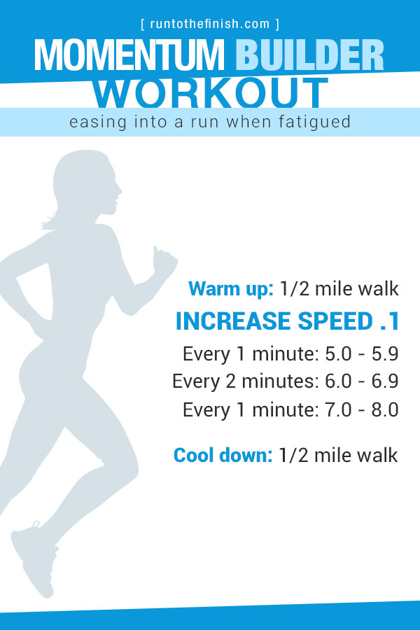 Momentum Builder Workout - Great way to ease in to speed so that your legs are warmed up for running