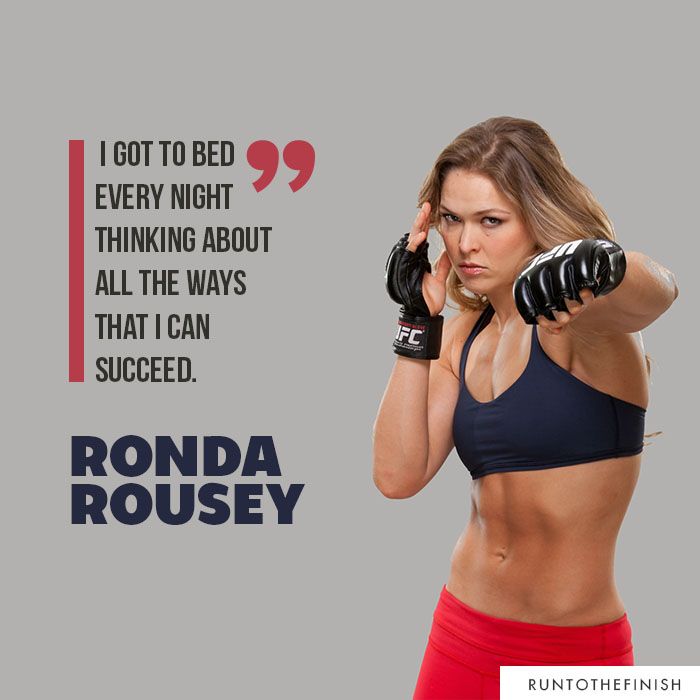 Quotes from inspiring female athletes like Ronda Rousey- click for more