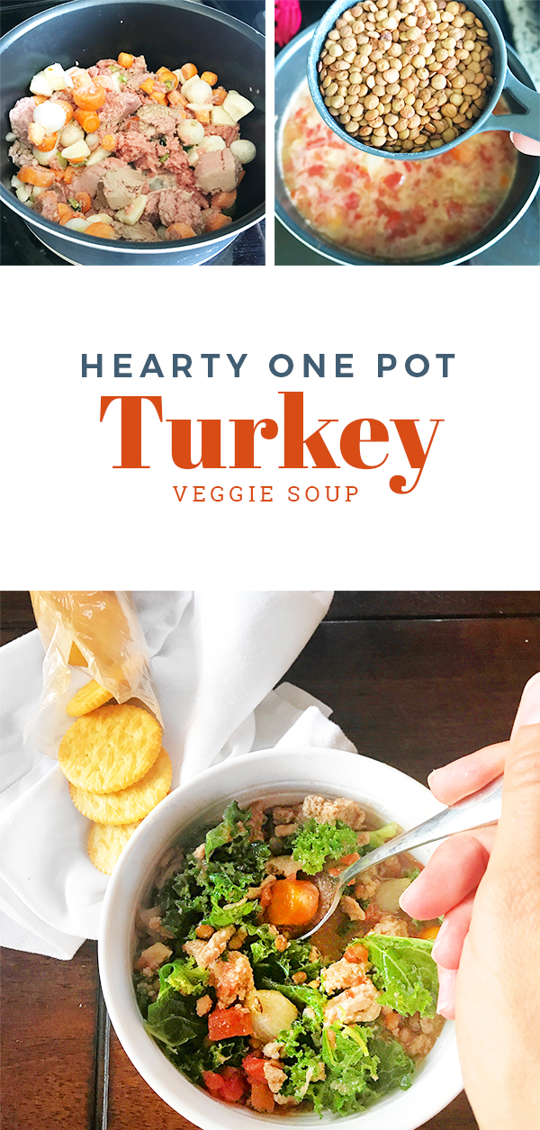Hearty Healthy Ground Turkey Vegetable Soup - Easy one pot dinner recipe