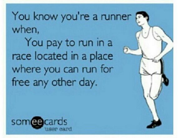 funny things we think on race day