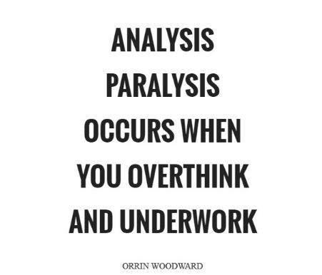 How to stop over analyzing