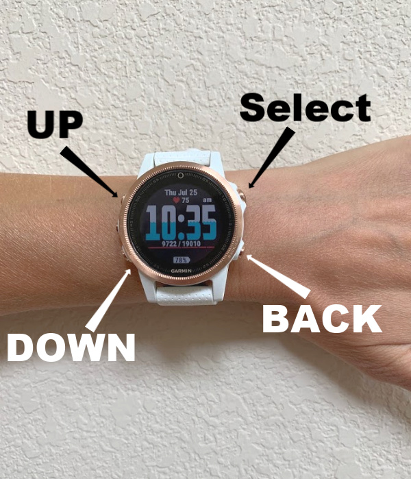 garmin fenix buttons