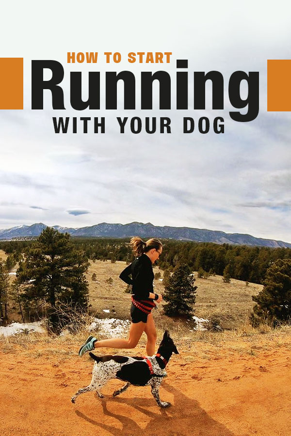 running with a dog