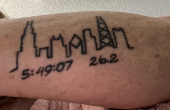 marathon course tattoo
