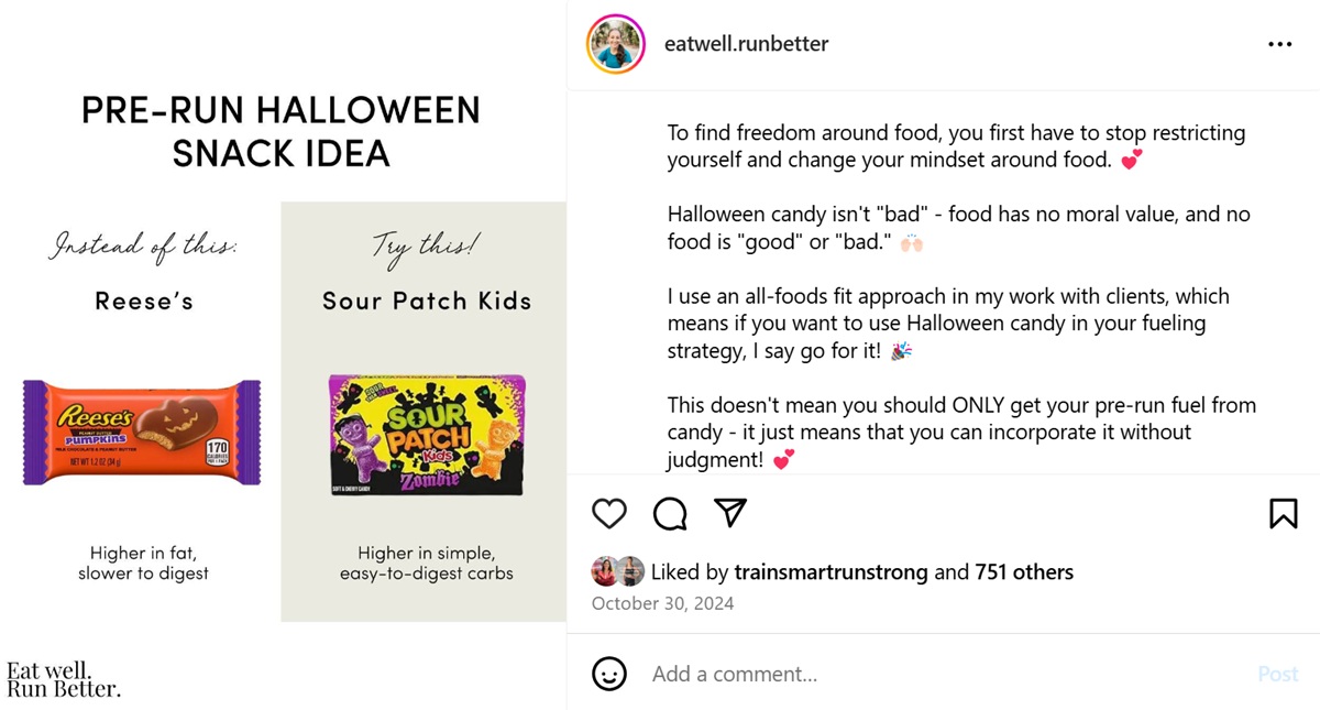 candy as running fuel